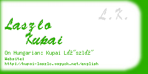 laszlo kupai business card